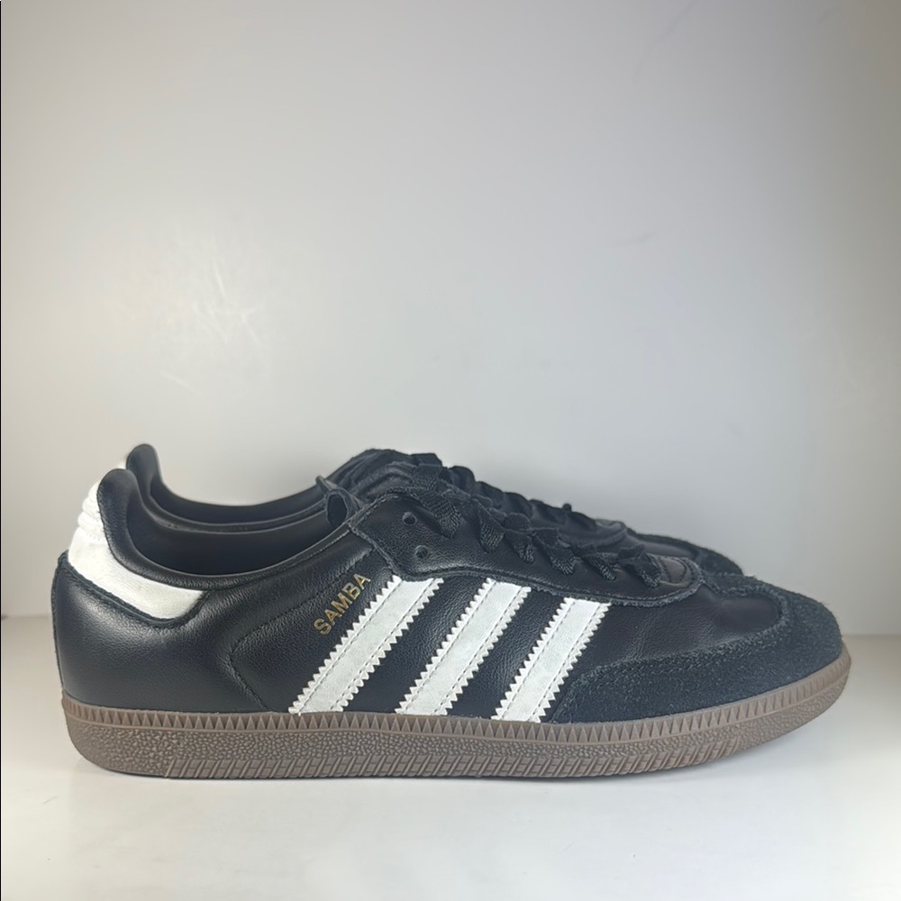 Adidas Samba Size 3.5Y Black White Sneakers